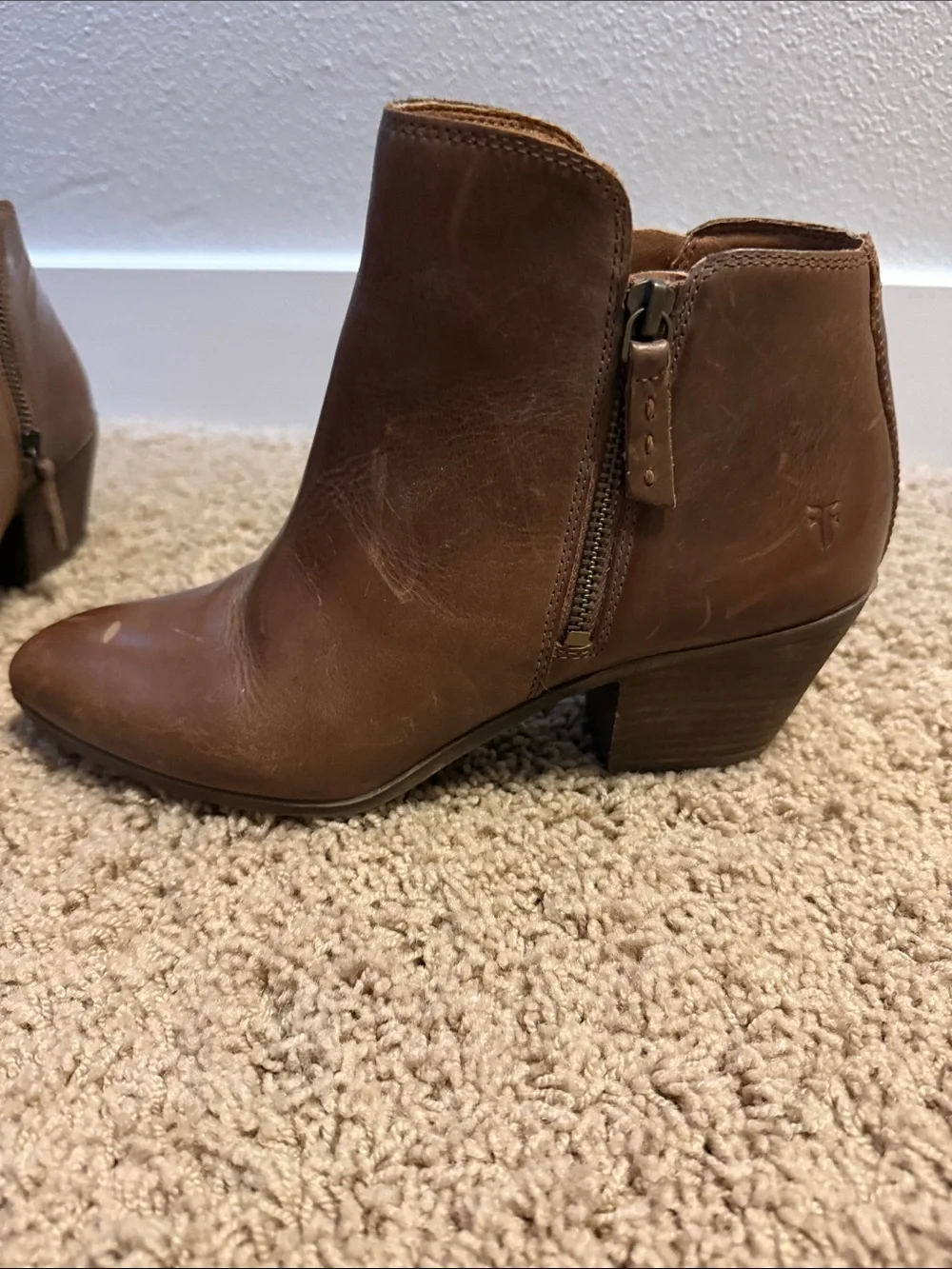 Frye Women's Brown Leather Ankle Boots